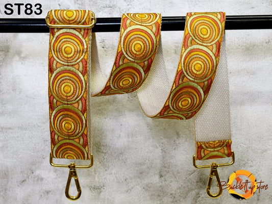 Embroidered Purse Strap Crossbody Strap for Purses Boho Bags Strap Embroidery Replacement Strap Boho Guitar Strap Handbag Strap gift for mom