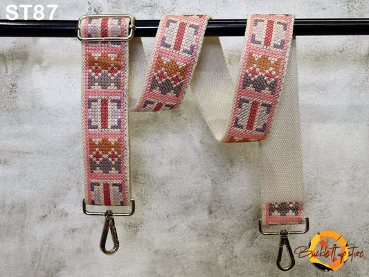 Woven Strap - Embroidered Purse Strap Crossbody Strap for Purses Boho Messenger Bags Strap Replacement Strap Boho Guitar Strap Handbag Strap gift for her