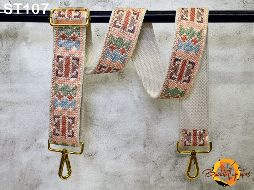 Embroidered Purse Strap Crossbody Strap for Purses Boho Messenger Bags Strap Replacement Strap Boho Guitar Strap Handbag Strap gift for her