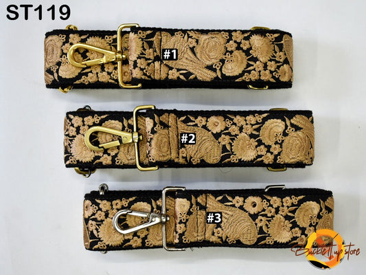 Embroidered Camera Strap Crossbody Strap for Purses Adjustable Handbag Boho Bag Strap Embroidery Replacement Strap Guitar Strap Gift for her