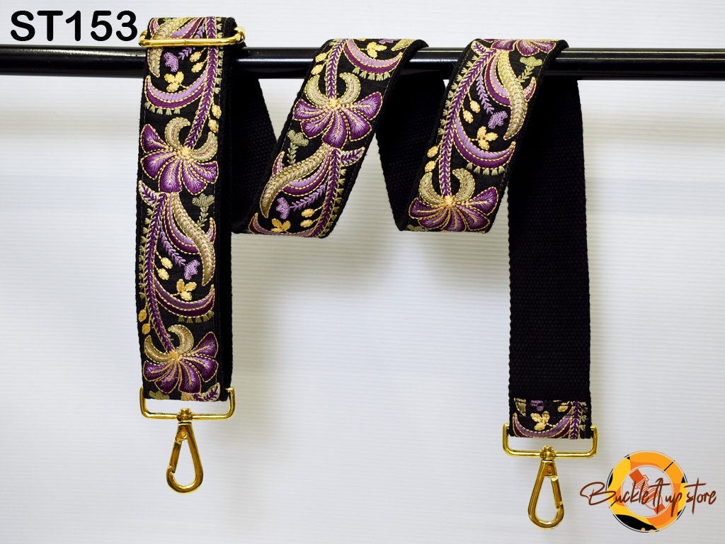 Embroidery Adjustable Camera Strap Crossbody Strap for Purses Embroidered Handbag Boho Bag Strap Replacement Strap Guitar Strap Gift for her