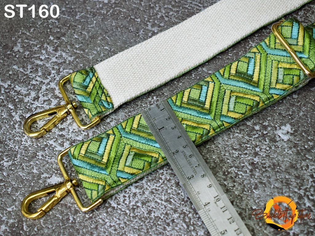 Adjustable Bohemian Sling Bag Strap Purse Strap Embroidered Crossbody Strap for Purses Replacement Guitar Strap Handbag Strap Gift for Wife