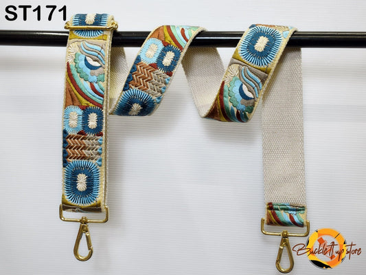 Replacement Handbag Boho Bag Strap Embroidered Camera Strap Crossbody Strap for Purses Embroidery Adjustable Guitar Strap Gift for Daughter