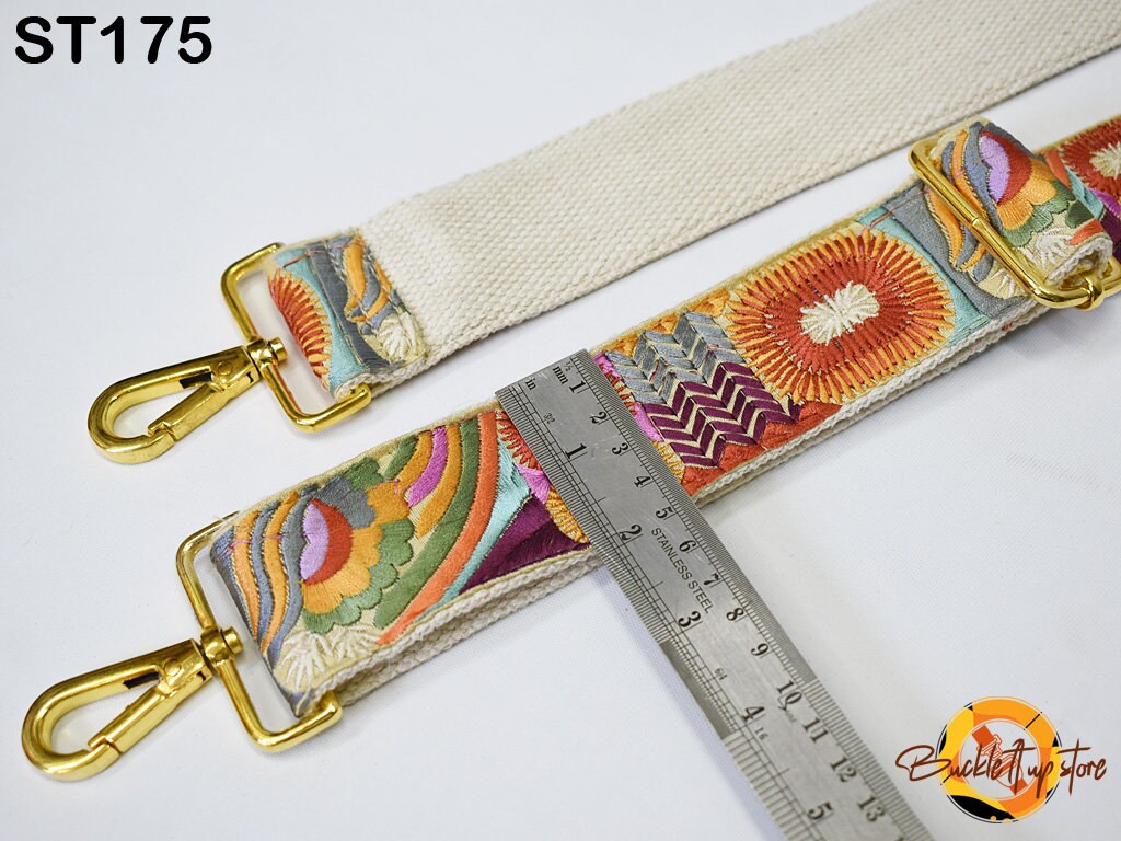 Gift for Daughter Replacement Handbag Boho Bag Strap Embroidered Camera Strap Crossbody Strap for Purses Embroidery Adjustable Guitar Strap