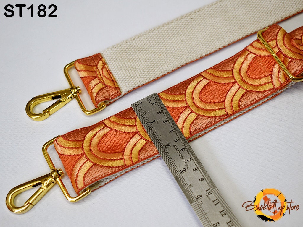 Adjustable Camera Strap Crossbody Strap for Purses Embroidered Handbag Boho Bag Strap Embroidery Replacement Strap Guitar Strap Gift for her