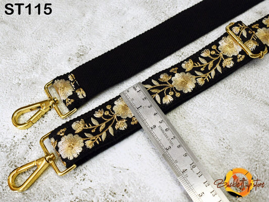 Messenger Bag Crossbody Straps Replacement Shoulder Tote Bags Strap for Purses Embroidered Boho Guitar Strap Handbag Strap Gift for Mother