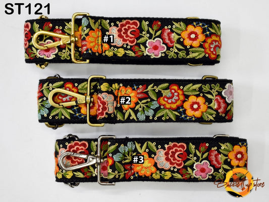 Embroidered Canvas Bag Strap Purse Strap Messenger Crossbody Strap for Purses Handbag Embroidery Replacement Strap Boho Guitar Strap Gift