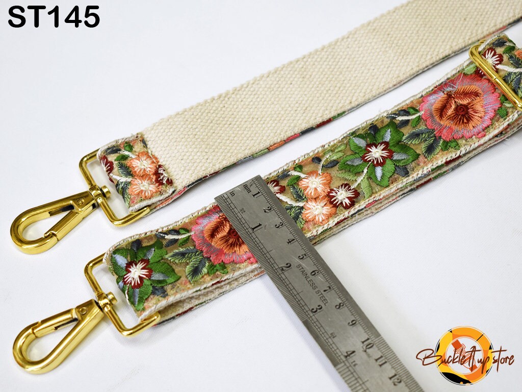 Adjustable Shoulder Crossbody Replacement Straps Tote Messenger Bags Strap for Purses Embroidered Boho Guitar Strap Handbag Strap Gift Wife