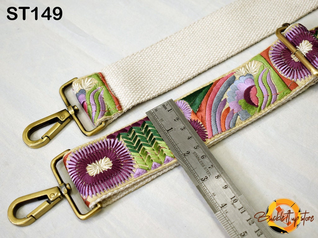 Adjustable Handbag Boho Bag Strap Embroidered Camera Strap Crossbody Strap for Purses Embroidery Replacement Guitar Strap Gift for Daughter