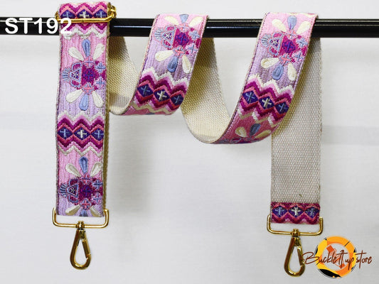 Replacement Handbag Boho Bag Strap Embroidered Camera Strap Adjustable Crossbody Strap for Purses Embroidery Guitar Strap Gift for Daughter