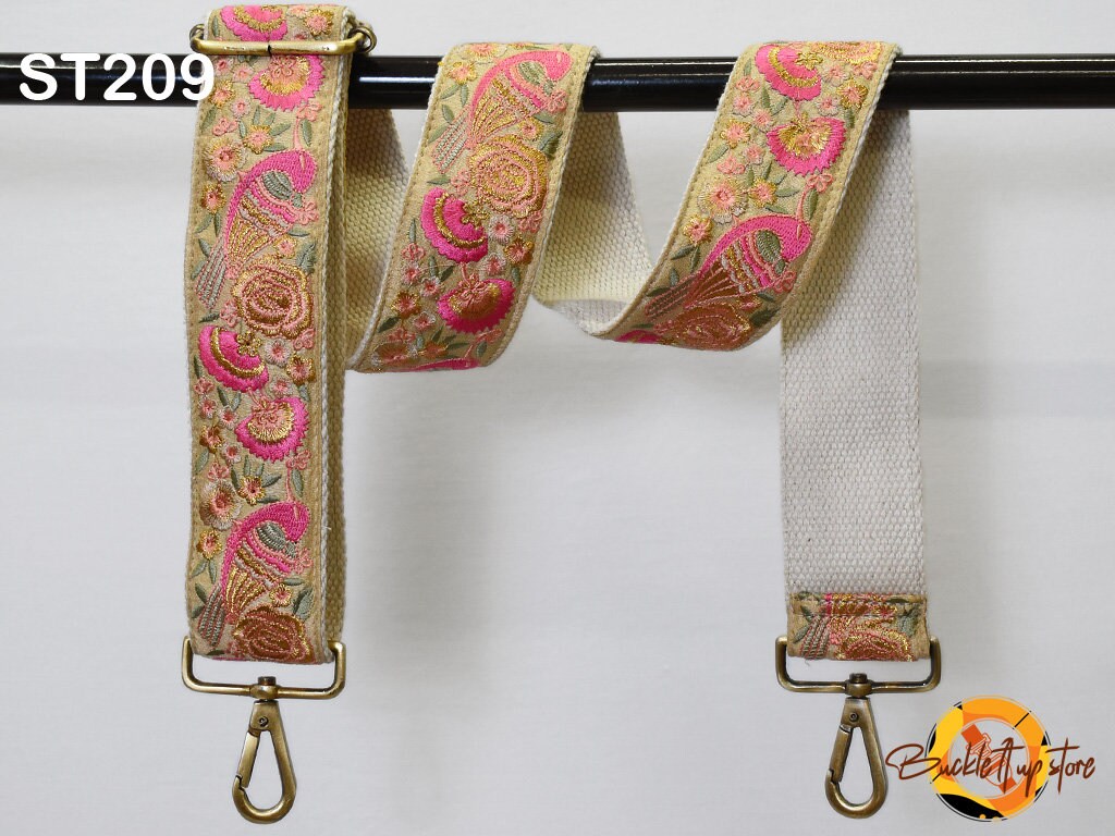 Embroidery Replacement Adjustable Strap Guitar Strap Embroidered Camera Strap Crossbody Strap for Purses Handbag Boho Bag Strap Gift for her