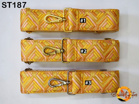Replacement Guitar Strap Crossbody Sling Bag Strap for Purses Embroidered Adjustable Handbag Boho Strap Embroidery Camera Strap Gift for Mom