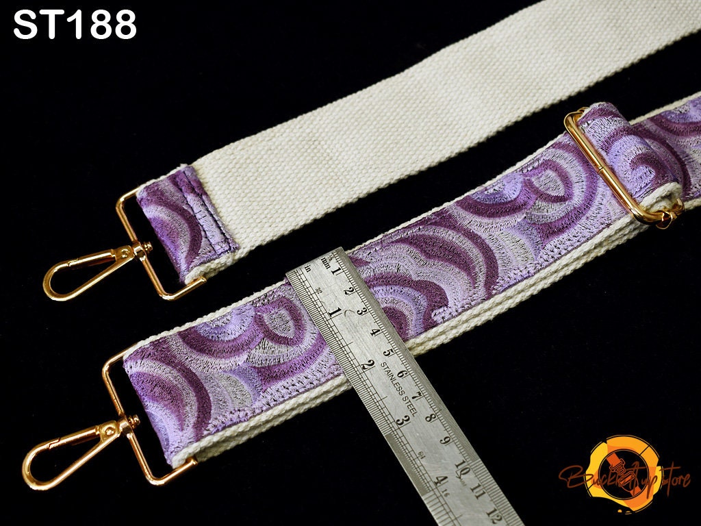 Embroidered Purse Strap Crossbody Strap for Purses Boho Bags Strap Embroidery Replacement Strap Boho Guitar Strap Handbag Strap gift for her