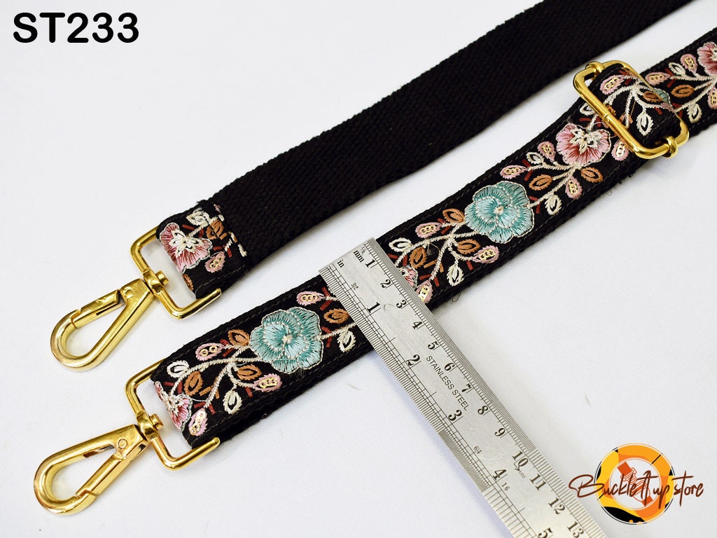 Embroidered Camera Purse Strap Crossbody Sling Bag Strap Gift for Sister Handbag Bag Strap Floral Embroidery Replacement Boho Guitar Strap