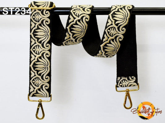 Replacement Guitar Strap Gift Sister Embroidered Purse Strap Boho Crossbody Strap for Purses Messenger Bag Embroidery Custom Handbag Strap