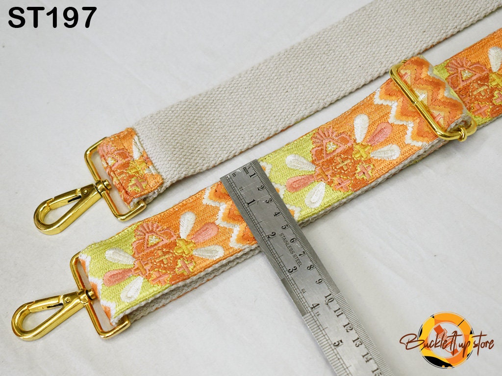 Adjustable Handbag Boho Bag Strap Embroidered Camera Strap Crossbody Strap for Purses Embroidery Replacement Guitar Strap Gift for Daughter