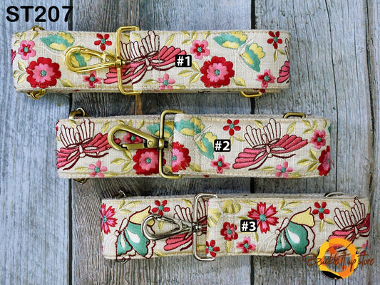 Embroidery Adjustable Bag Strap for Cameras, Crossbody Strap for Purses Embroidered Handbag Boho Bag Strap Replacement Strap Guitar Strap Gift for her