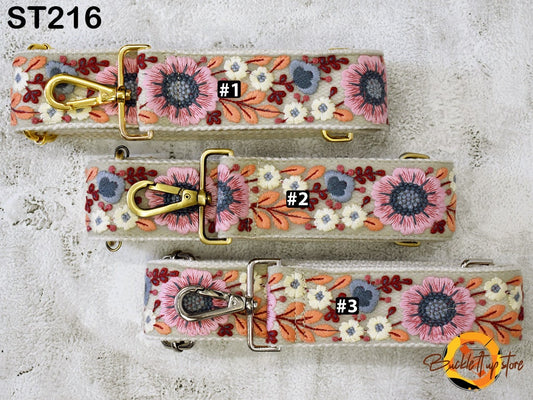 Replacement Handbag Strap Gift for Friend Embroidered Camera Strap Crossbody Boho Strap for Purses Bag Embroidery Detachable Guitar Strap