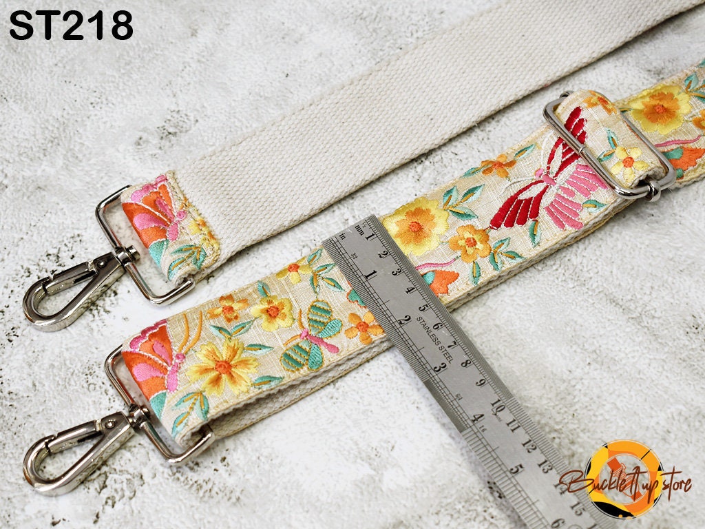 Adjustable Camera Strap Crossbody Messenger Bag Strap Embroidered Handbag Boho Bag Strap Replacement Purses Strap Guitar Strap Gift for Wife