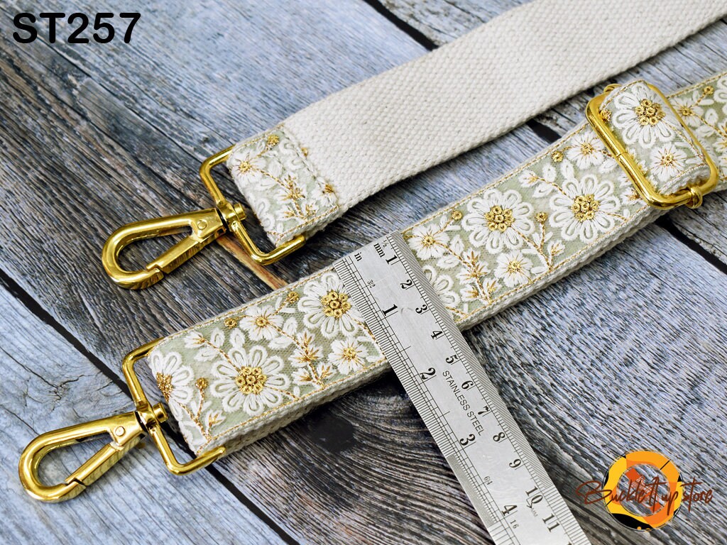 Messenger Bag Crossbody Straps Replacement Shoulder Tote Bags Strap for Purses Gift for Mother Embroidered Boho Guitar Strap Handbag Strap