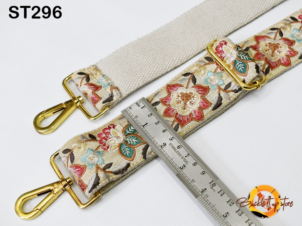 Floral Embroidery Replacement Purse Strap Crossbody Strap for Purses Embroidered Boho Bag Strap Boho Guitar Strap Handbag Strap Gift for her