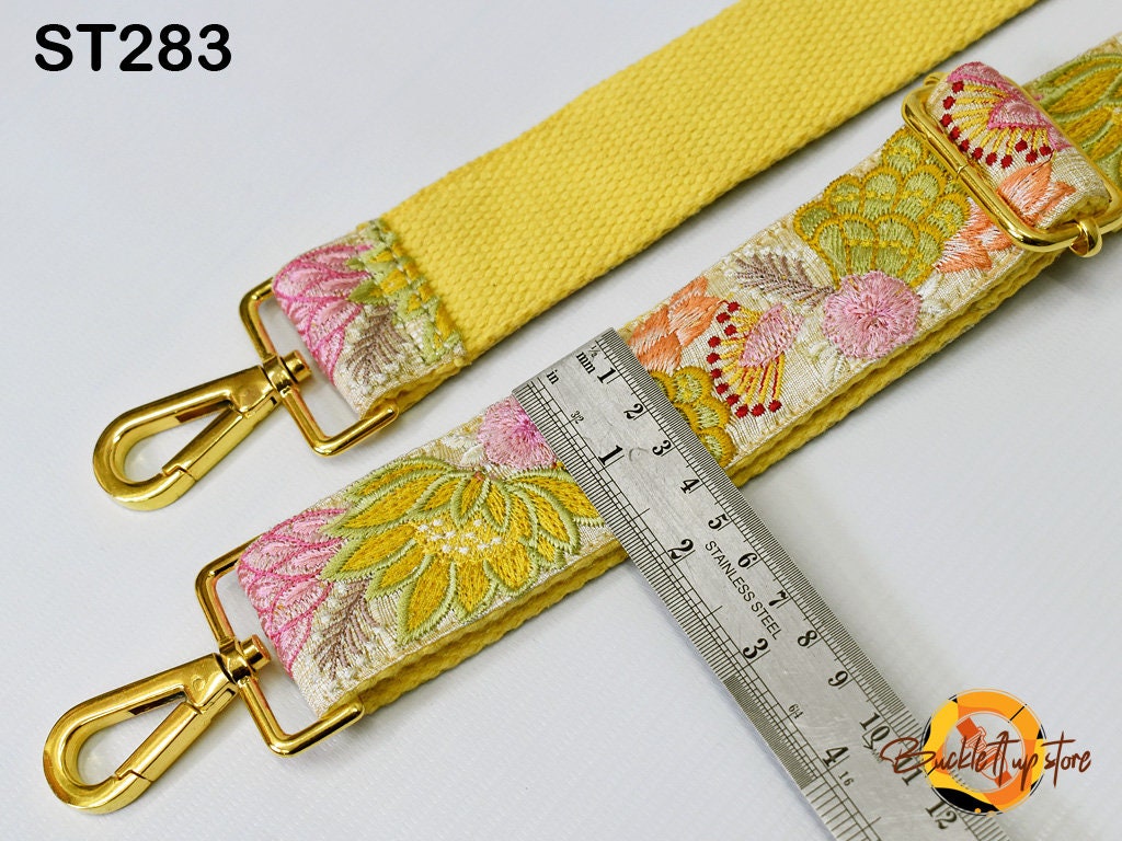 Floral Embroidered Purse Strap Crossbody Strap for Purses Handbag Boho Bag Strap Embroidery Replacement Strap Boho Guitar Strap Gift for her