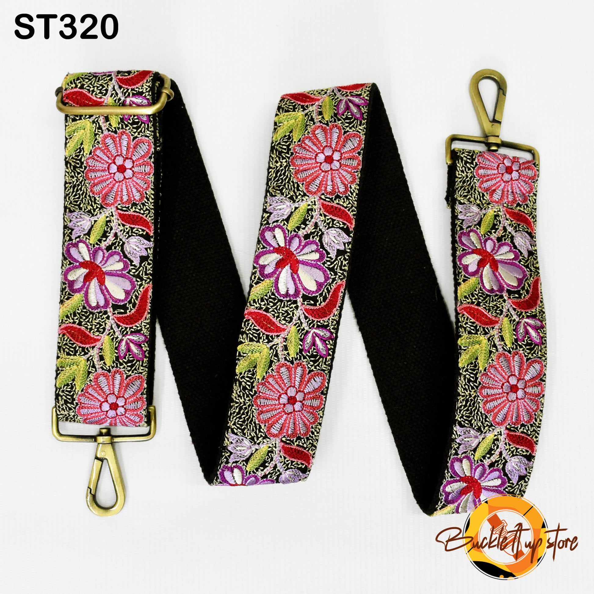 Floral Embroidery Replacement Purse Strap Crossbody Strap for Purses Embroidered Boho Bag Strap Boho Guitar Strap Handbag Strap Gift for her