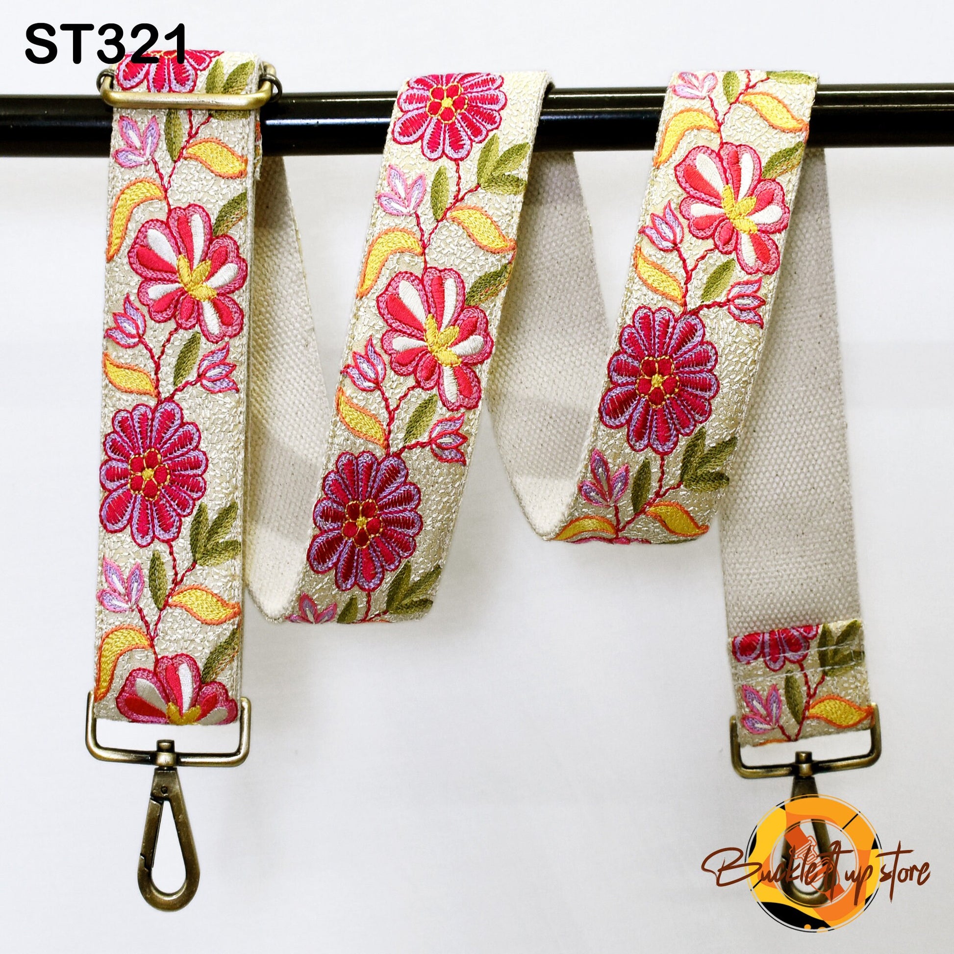 Embroidery Replacement Crossbody Strap for Purses Floral Purse Strap Embroidered Boho Bag Strap Boho Guitar Strap Handbag Strap Gift for her