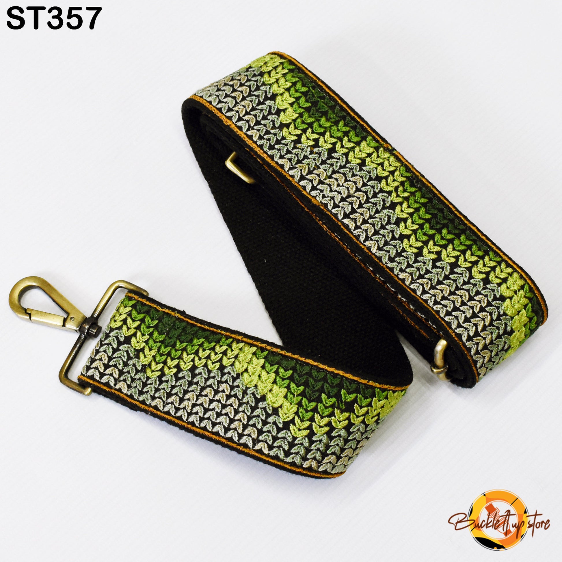 Green Embroidery Replacement Purse Strap Crossbody Strap for Purses Floral Embroidered Bag Strap Boho Guitar Strap Handbag Strap Gift Wife