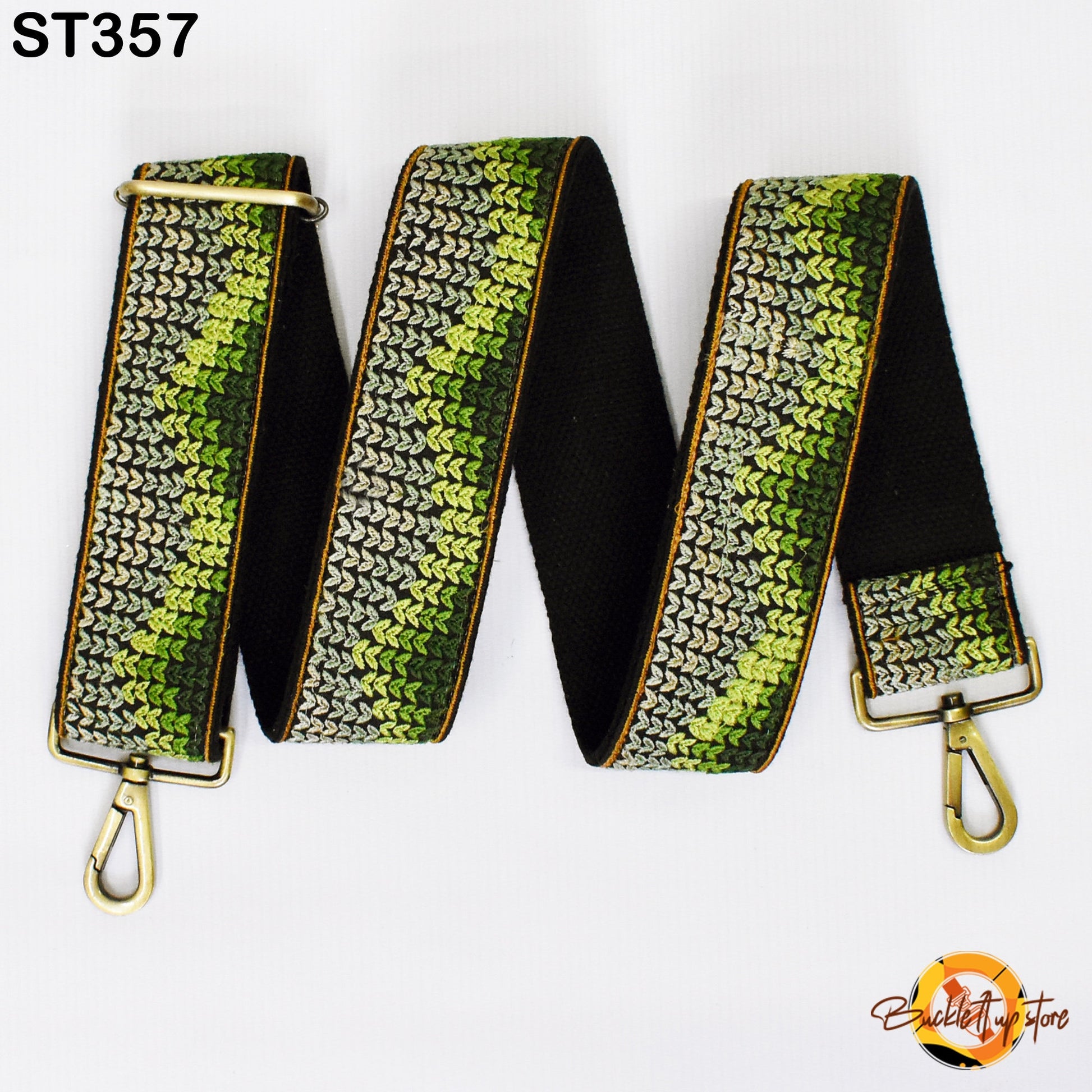 Green Embroidery Replacement Purse Strap Crossbody Strap for Purses Floral Embroidered Bag Strap Boho Guitar Strap Handbag Strap Gift Wife