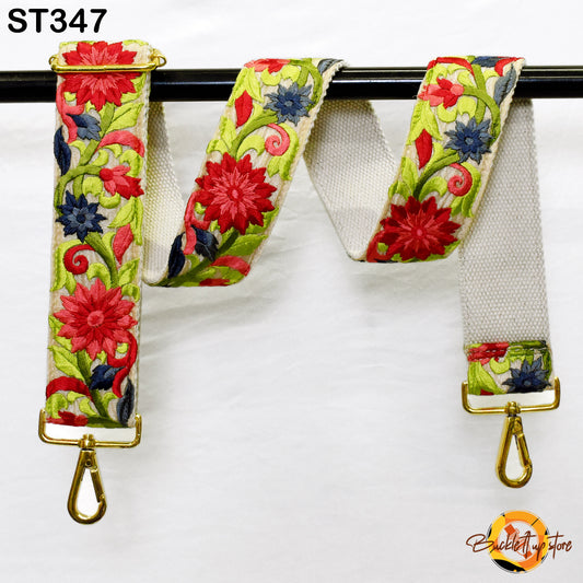 Crossbody Strap for Purses Handbag Embroidered Purse Strap Boho Bag Strap Floral Embroidery Replacement Strap Boho Guitar Strap Gift for her