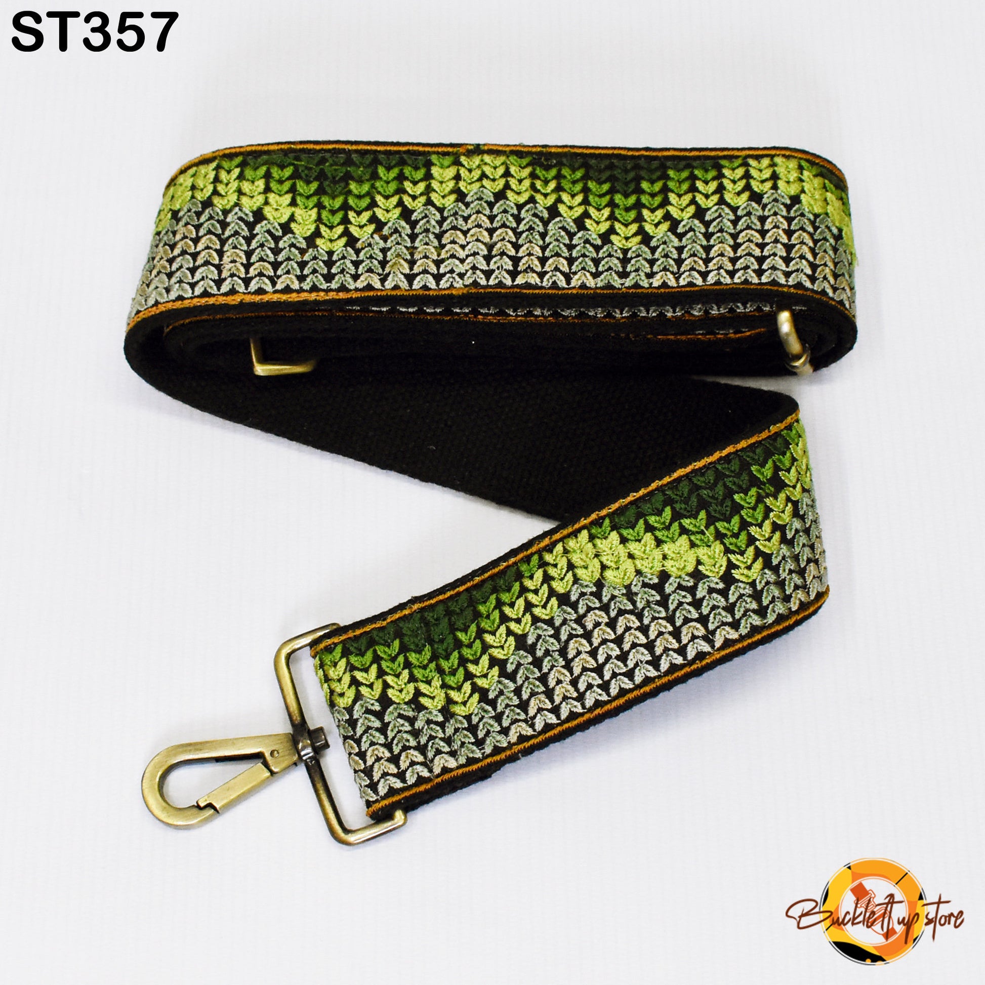 Green Embroidery Replacement Purse Strap Crossbody Strap for Purses Floral Embroidered Bag Strap Boho Guitar Strap Handbag Strap Gift Wife