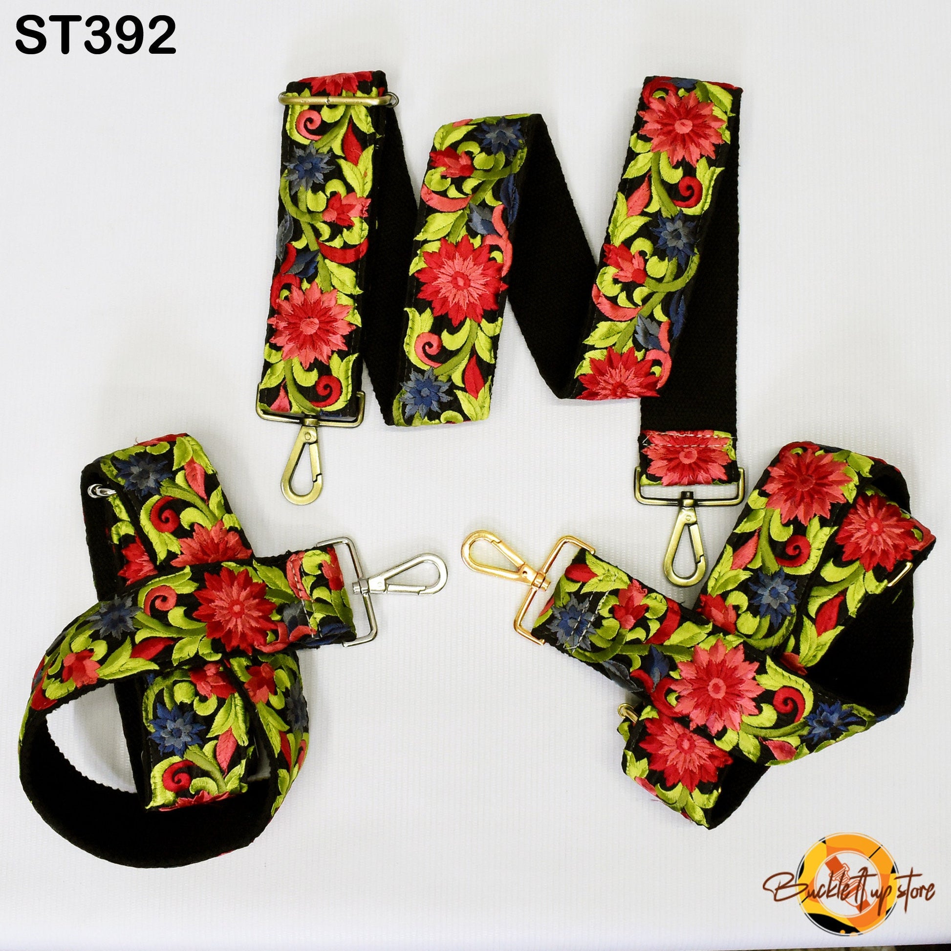 Gift for Sister Crossbody Strap for Purses Handbag Embroidered Strap Boho Bag Strap Floral Embroidery Replacement Strap Boho Guitar Strap