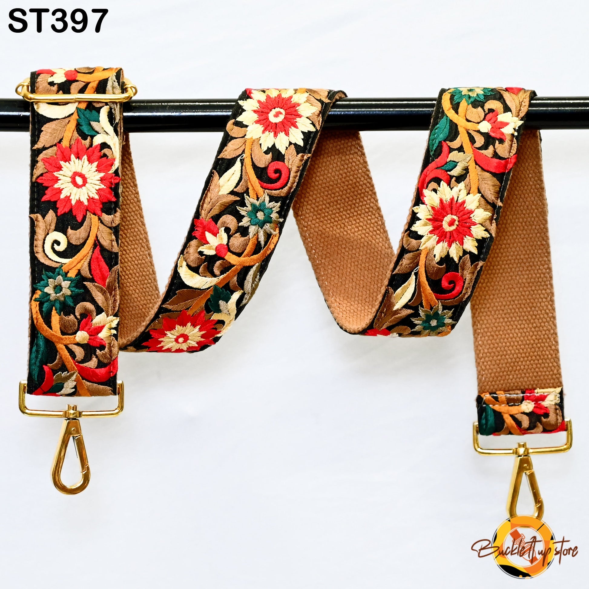 Replacement Strap Crossbody Strap for Purses Handbag Embroidered Sling Bags Strap Boho Bag Strap Floral Embroidery Guitar Strap Gift for Her