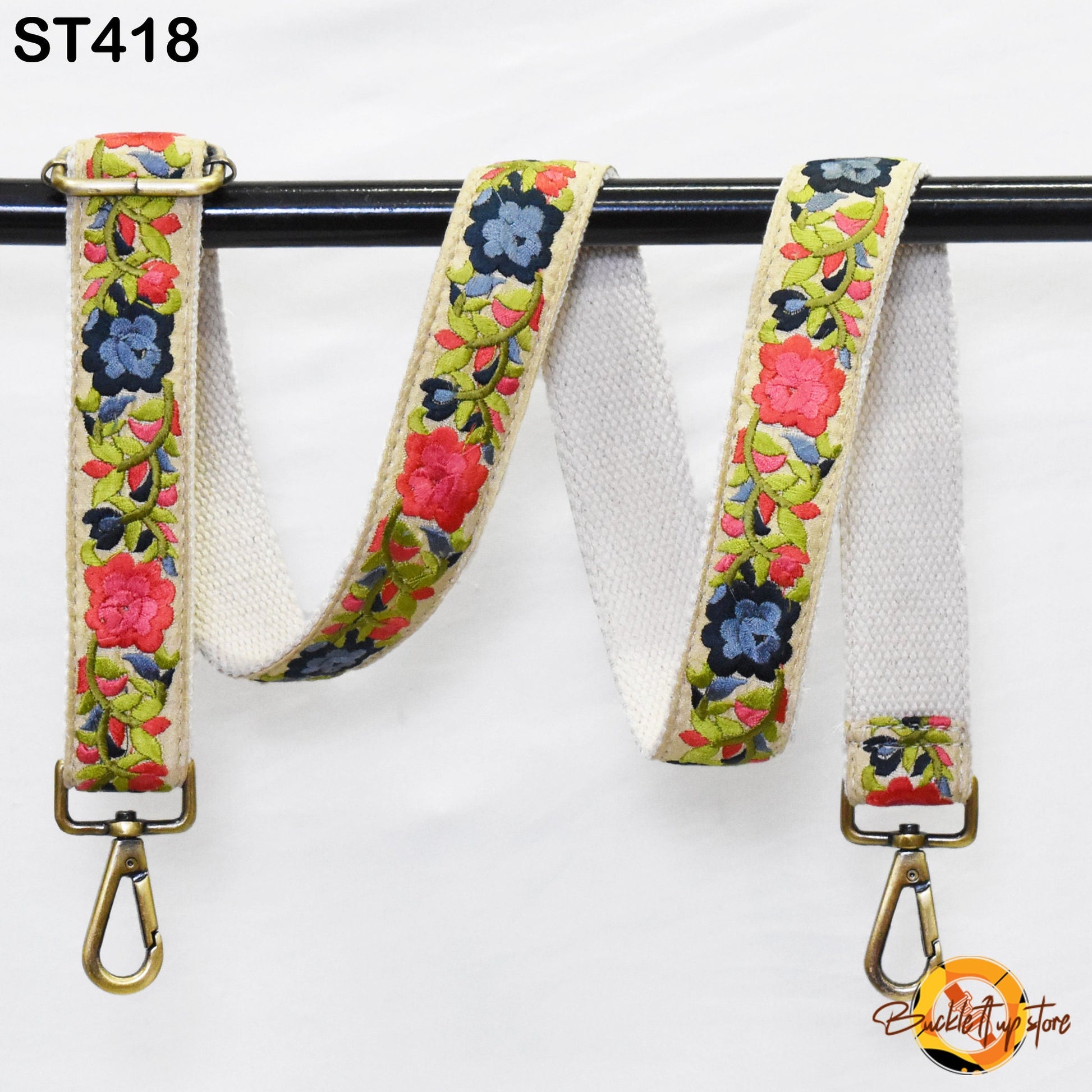 Embroidered Messenger Bags Strap Crossbody Strap for Purses Embroidery Replacement Straps Boho Guitar Strap Handbag Strap Gift for Father