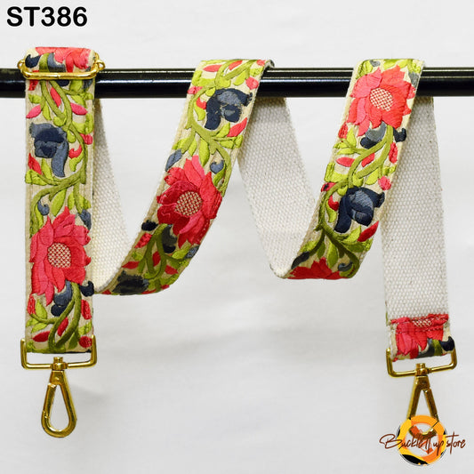 Detachable Crossbody Strap for Purses Bags Embroidery Replacement Messenger Strap Embroidered Boho Tote Handbag Strap Gift Mom Guitar Strap