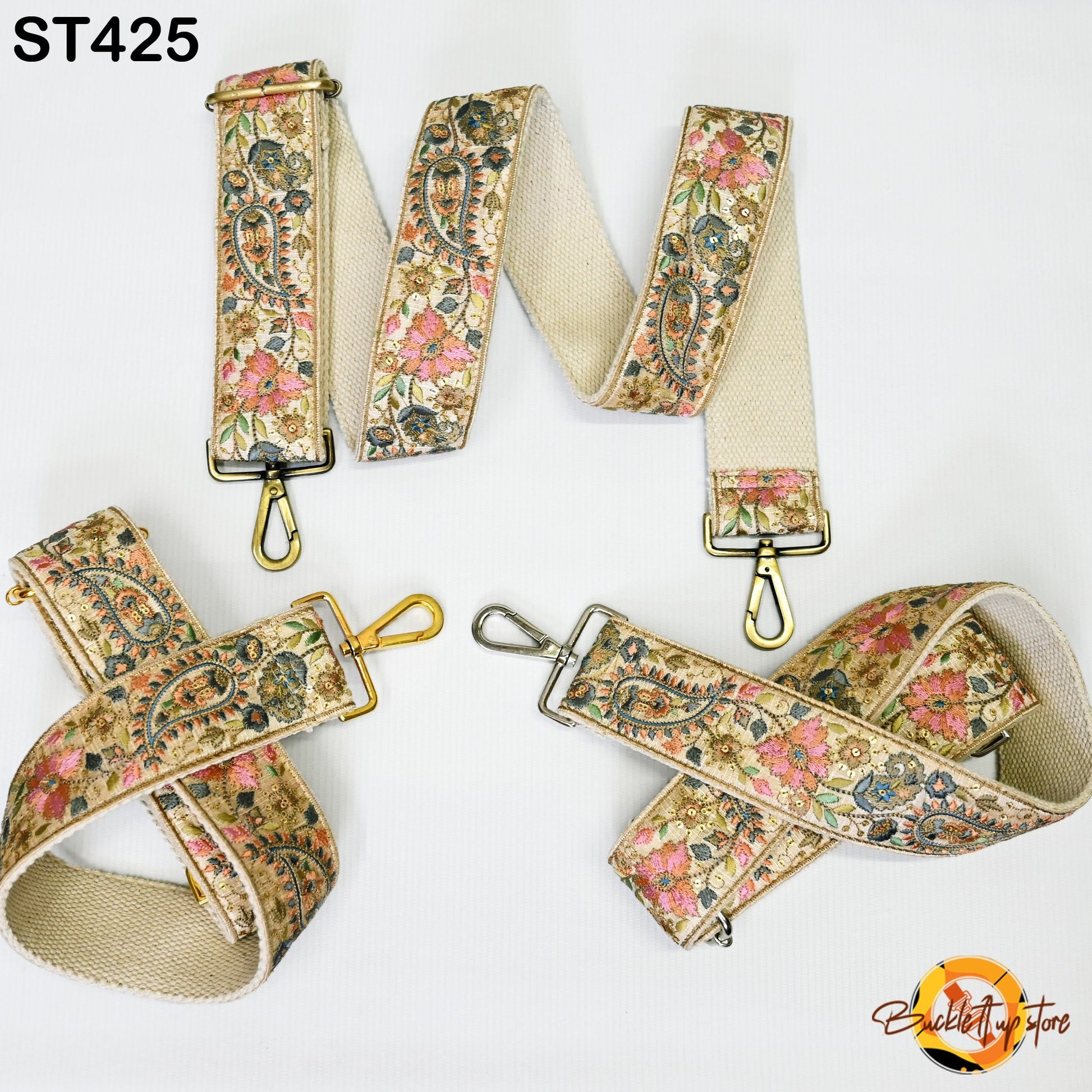 Embroidered Purse Strap Crossbody Strap for Purses Handbag Boho Bag Strap Floral Embroidery Replacement Strap Boho Guitar Strap Gift for her