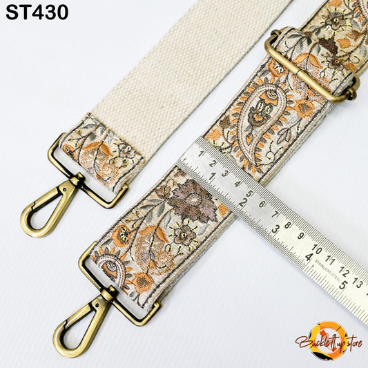 Embroidered Purse Strap Crossbody Strap for Purses Handbag Boho Bag Strap Floral Embroidery Replacement Strap Boho Guitar Strap Gift for her