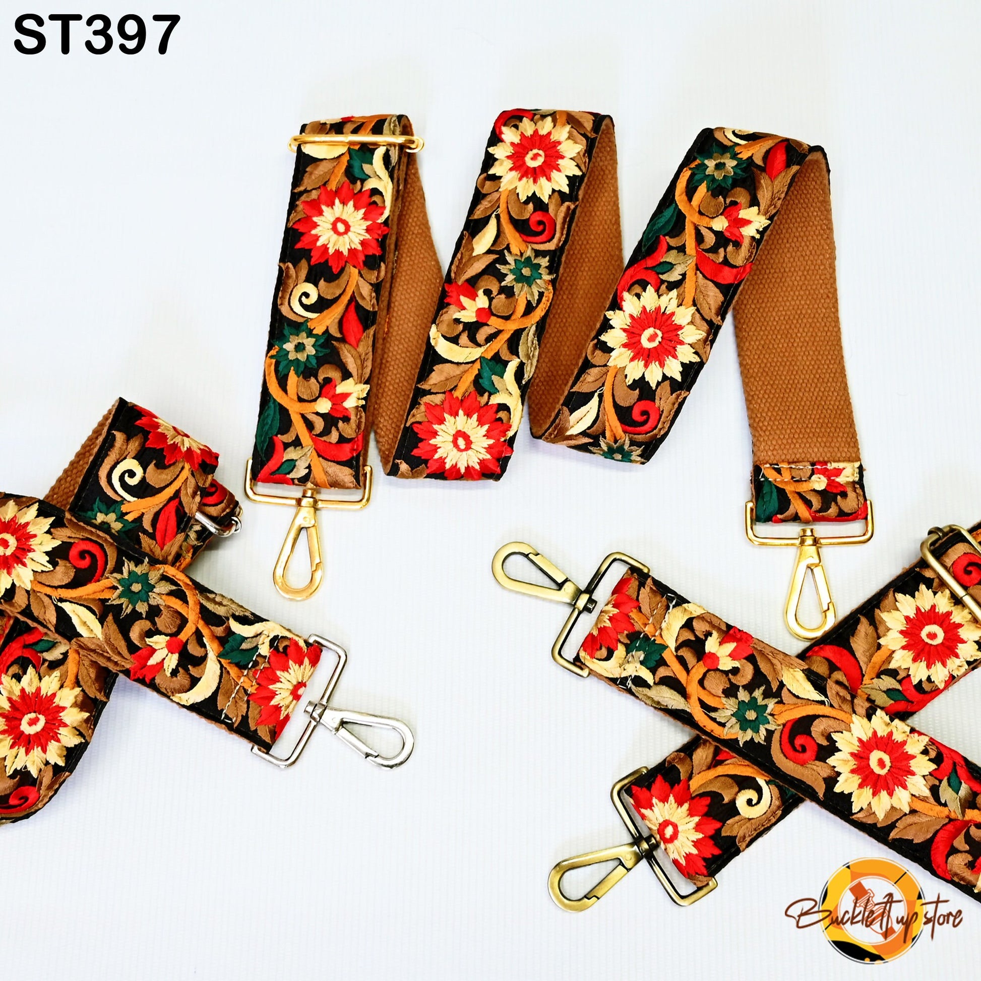 Replacement Strap Crossbody Strap for Purses Handbag Embroidered Sling Bags Strap Boho Bag Strap Floral Embroidery Guitar Strap Gift for Her