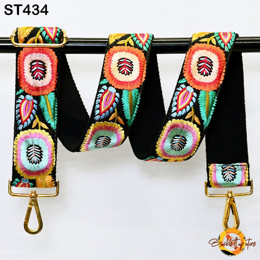 Adjustable Crossbody Bag Strap for Purses Sling Bags Embroidery Guitar Strap Replacement Handbag Strap Gift Friend Embroidered Camera Strap