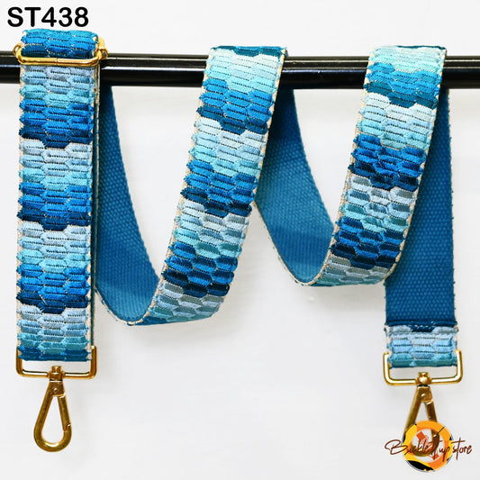 Blue Embroidery Replacement Strap Embroidered Purse Strap Crossbody Strap for Purses Boho Bags Strap Guitar Strap Handbag Strap Gift for Mom