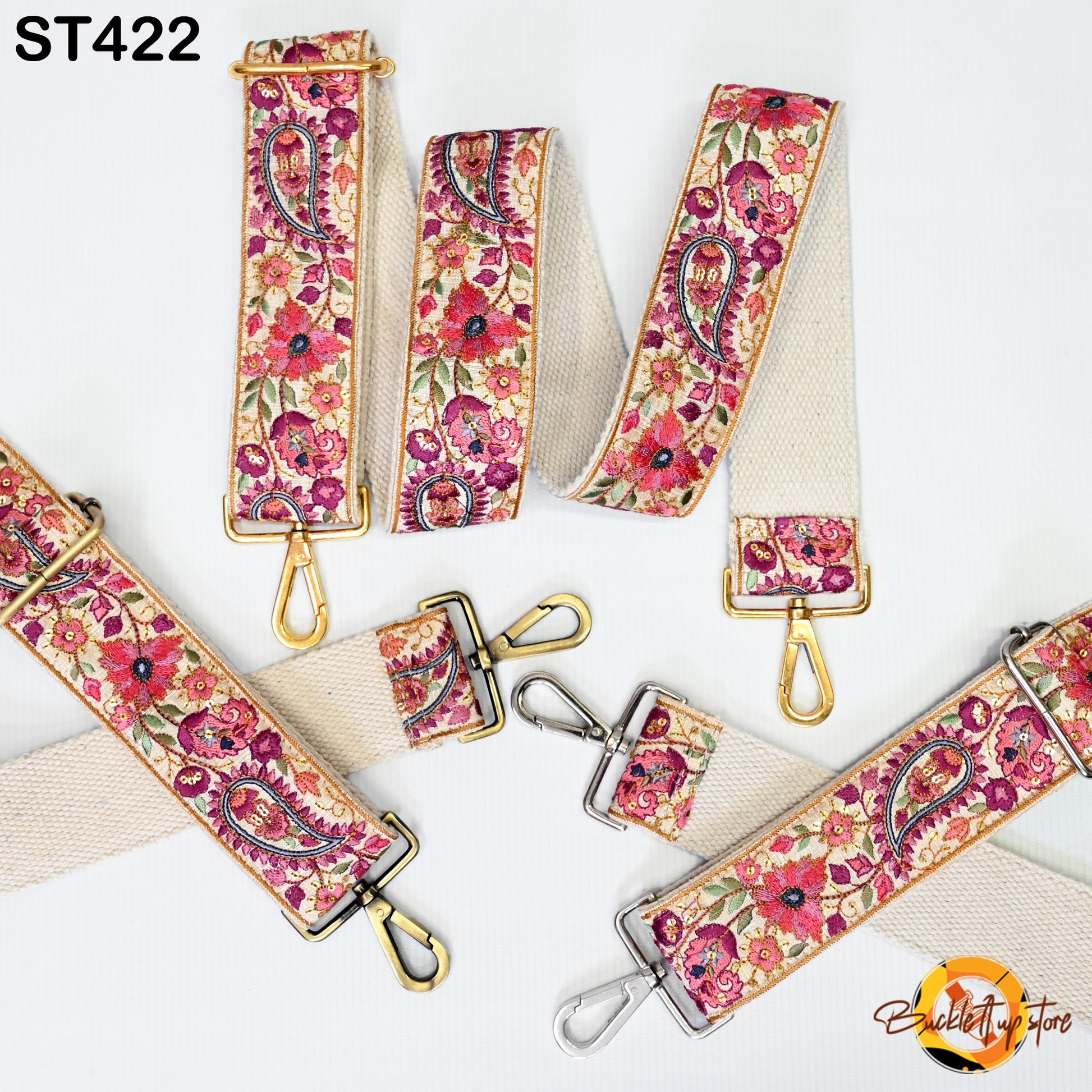 Embroidered Purse Strap Crossbody Strap for Purses Handbag Boho Bag Strap Floral Embroidery Replacement Strap Boho Guitar Strap Gift for her