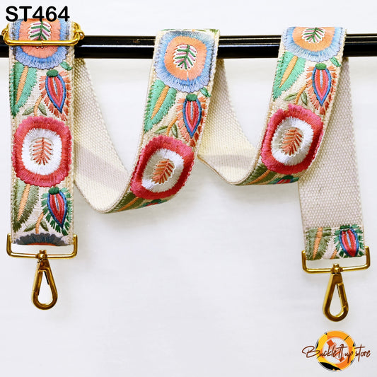 Gift Friend Crossbody Boho Sling Bag Strap for Purses Embroidery Adjustable Guitar Strap Replacement Handbag Strap Embroidered Camera Strap