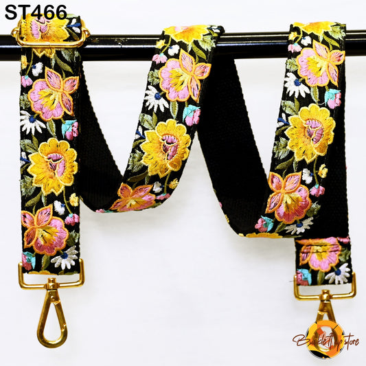 Gift Canvas Sling Bag Strap Purse Strap Embroidery Custom Messenger Crossbody Strap Handbag Embroidered Replacement Strap Boho Guitar Strap