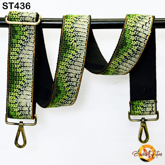 Gift Replacement Purse Strap Embroidery Crossbody Strap for Messanger Bags Geometric Embroidered Strap Boho Guitar Strap Handbag