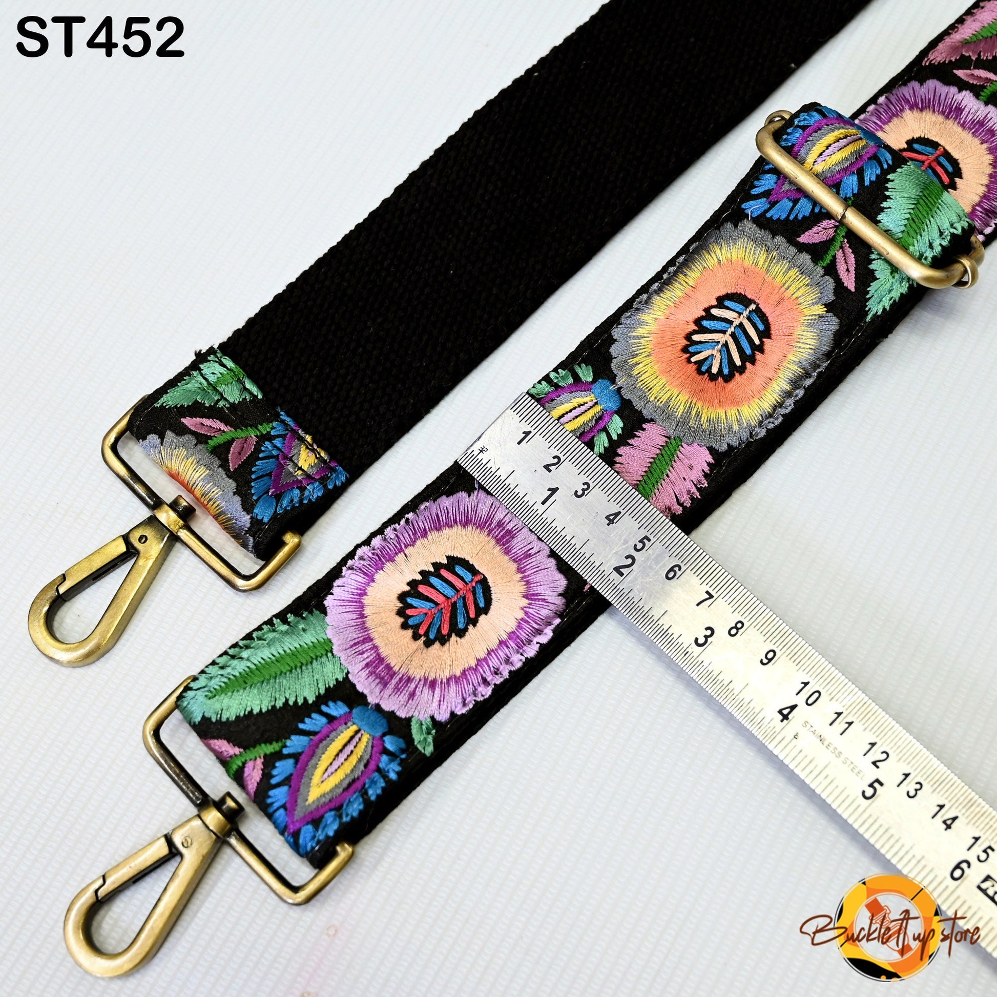 Crossbody Boho Sling Bag Strap for Purses Embroidery Adjustable Guitar Strap Replacement Handbag Strap Gift Friend Embroidered Camera Strap