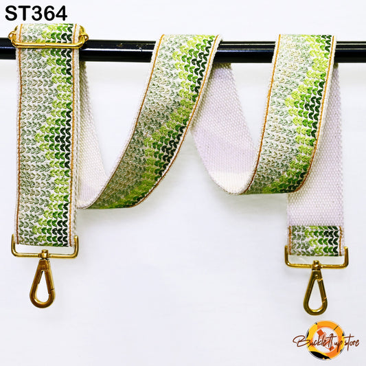 Green Embroidery Replacement Purse Strap Crossbody Strap for Purses Floral Embroidered Bag Strap Boho Guitar Strap Handbag Strap Gift Wife