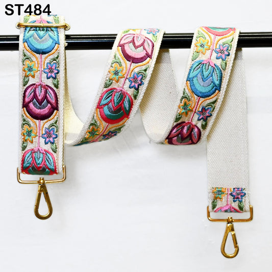 Replacement Handbag Bag Strap Embroidered Camera Strap Crossbody Strap for Purses Embroidery Adjustable Guitar Strap Gift for Holiday Season