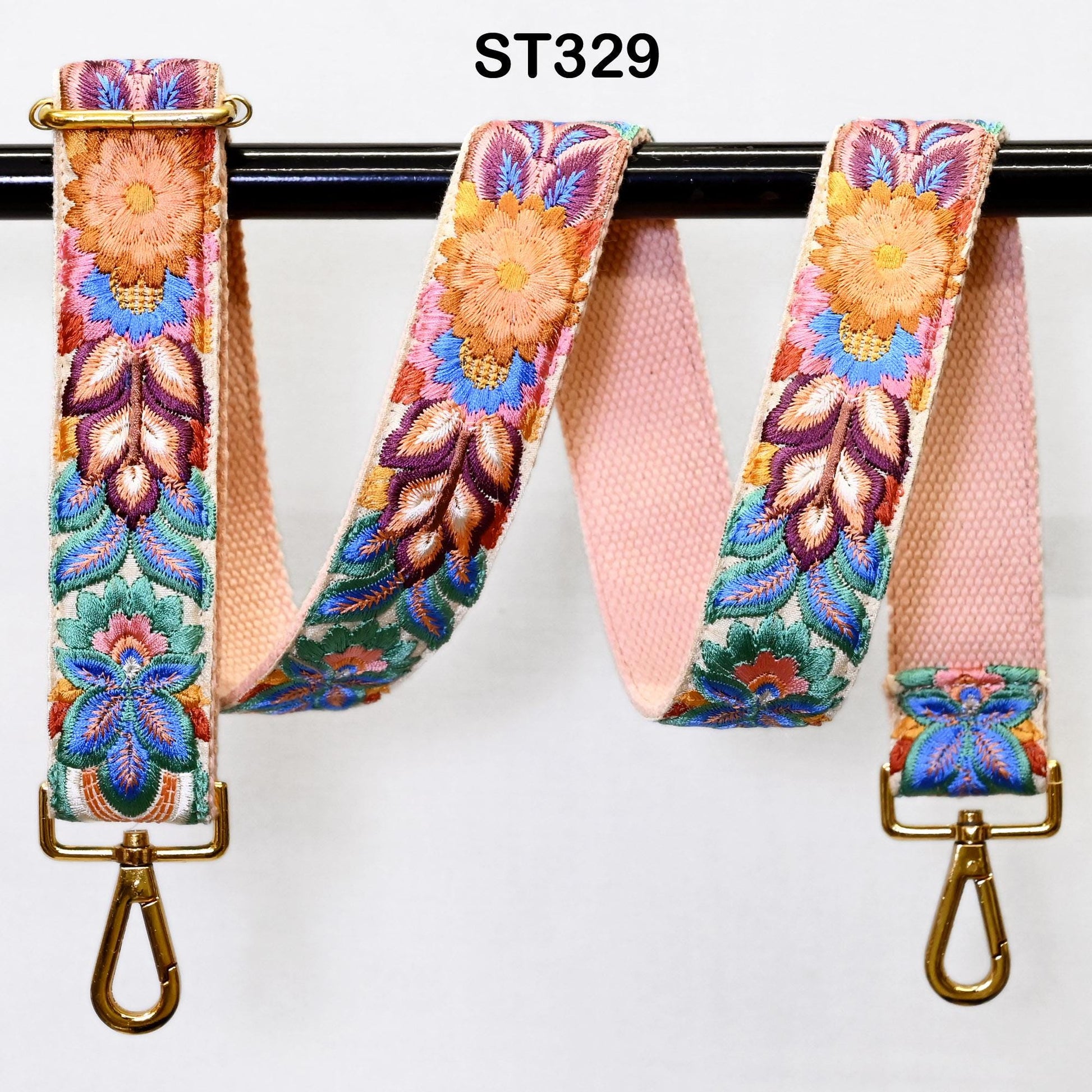 Embroidered Replacement Purse Strap Crossbody Strap for Purses Boho Bags Strap Embroidery Strap Boho Guitar Strap Handbag Strap gift for her