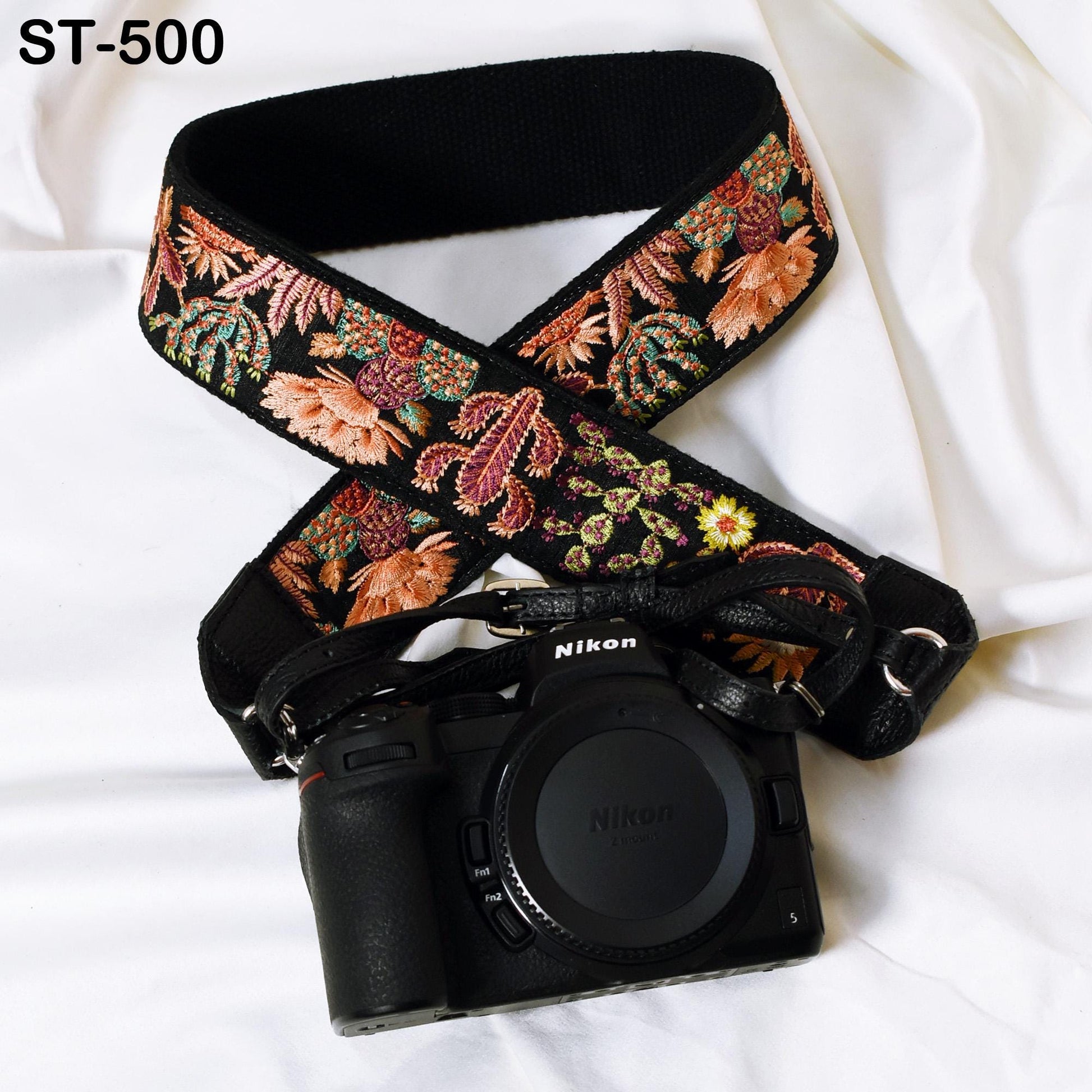 Camera Strap Photographer Sling Leather Strap Embroidery DSLR Camera Accessories Camera Holder Neck Shoulder Strap Christmas Gifts Boyfriend - Buckle it up store